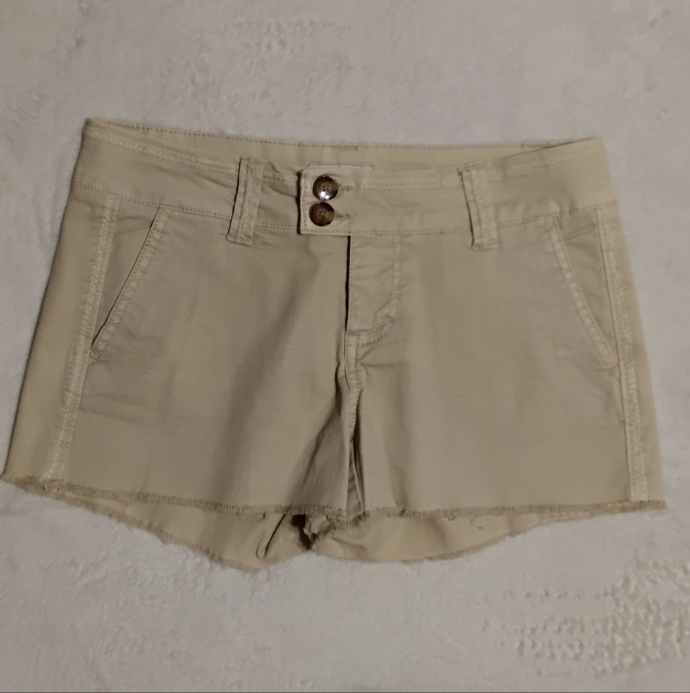 BKE High Waist Cream Shorts